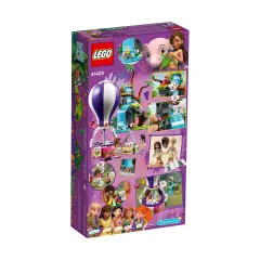 Zestaw lego 41423: dziewczyny ratują słonika i kotki w dżungli, podróżując balonem i odkrywając wodospady.