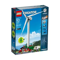 Zestaw LEGO Creator Expert przedstawia imponującą **lego turbinę wiatrową** Vestas, która może być zbudowana z 826 elementów.