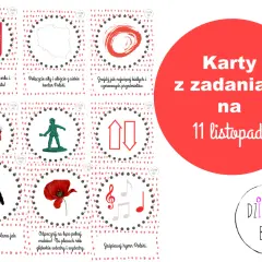 Karty pracy 11 listopada: orzeł, mapa Polski, żołnierz, bocian, mak, nuty. Zadania dla dzieci.