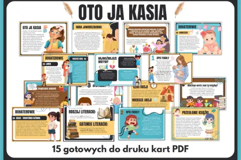 Oto jest Kasia, bohaterka książki o tym samym tytule. Dziewczynka zmaga się z zazdrością o młodszą siostrę.