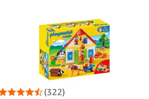 Zestaw Playmobil 123 z domkiem, zwierzątkami i ludzikami. Farma pełna zabawy dla najmłodszych.